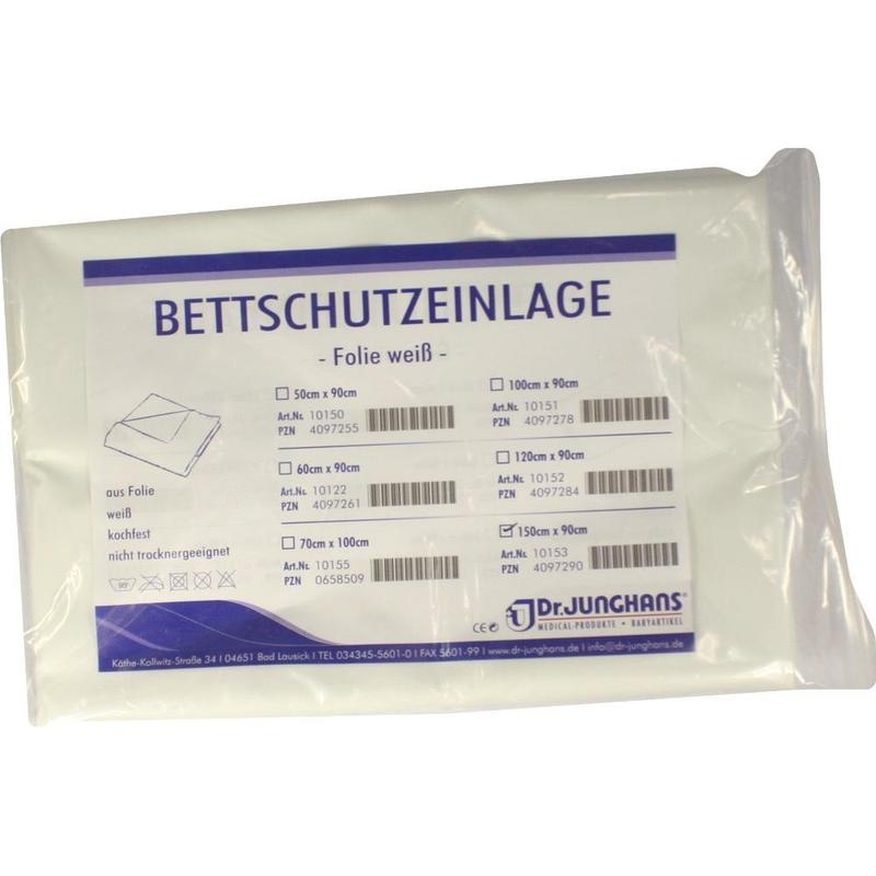 BETTSCHUTZEINLAGE Folie 90x150 cm weiß