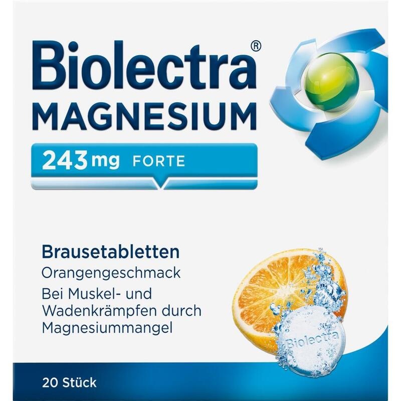 BIOLECTRA Magnesium 243 mg forte Orange Brausetab.