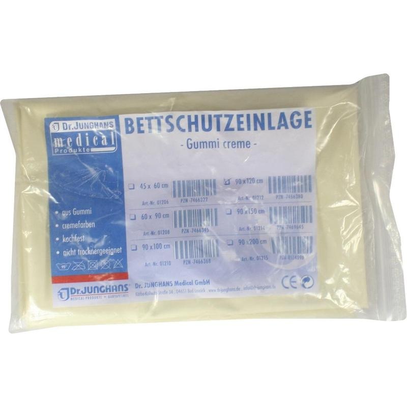 BETTSCHUTZEINLAGE Gummi 90x120 cm creme