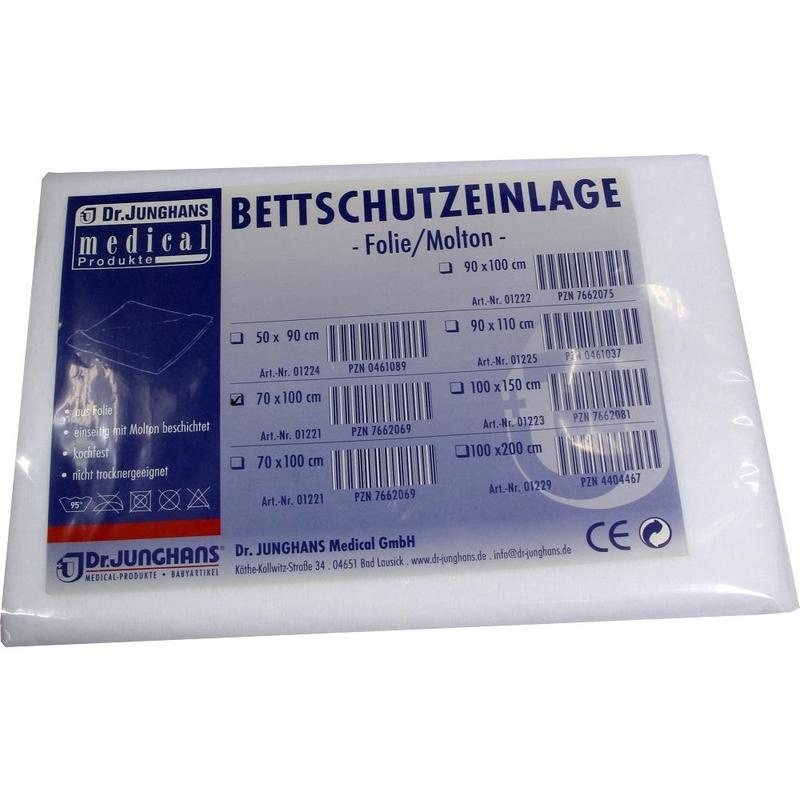 BETTSCHUTZEINLAGE Folie Molton 70x100 cm