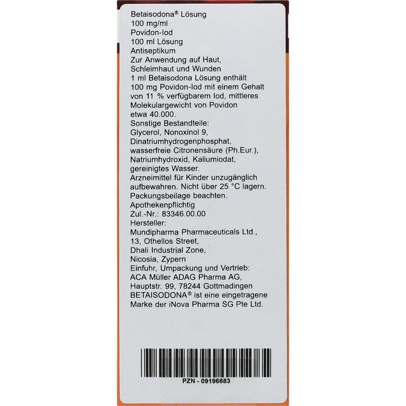 BETAISODONA Lösung