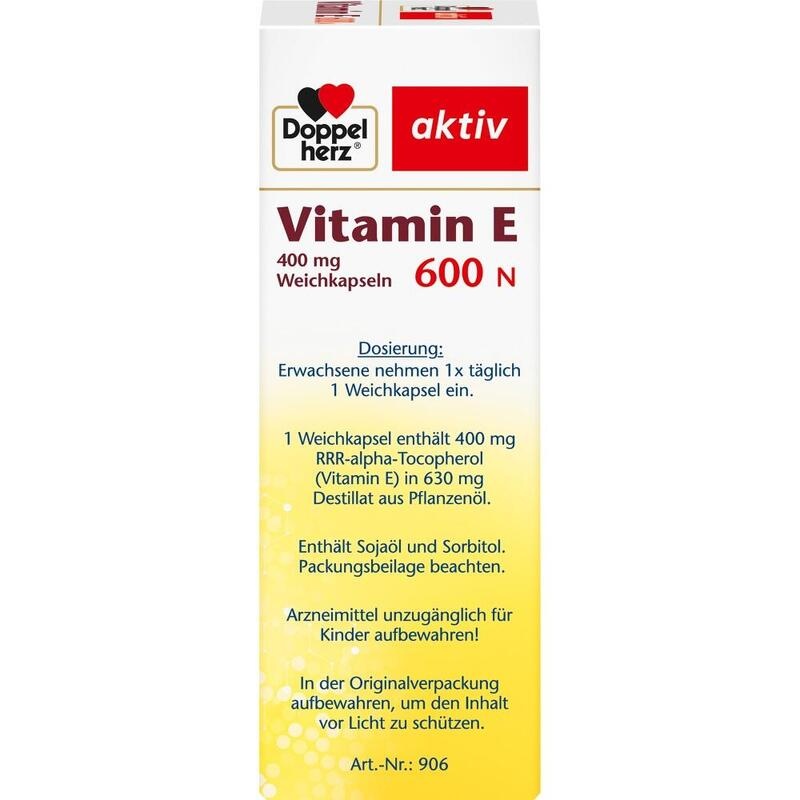 DOPPELHERZ Vitamin E 600 N Weichkapseln