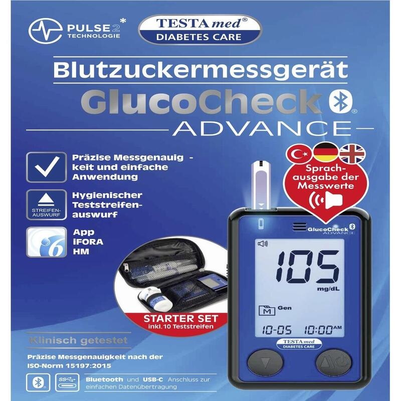 TESTAMED GlucoCheck Advance Star.-Kit mg/dl mmol/l