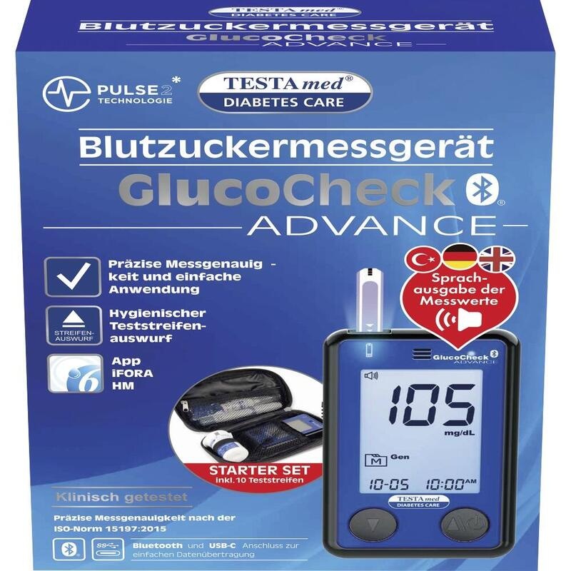 TESTAMED GlucoCheck Advance Star.-Kit mg/dl mmol/l