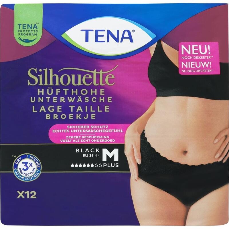 TENA SILHOUETTE plus M black Inkontinenz Pants
