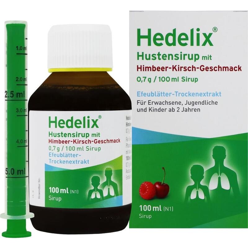 HEDELIX Hustensirup mit Himbeer-Kirsch-Geschmack